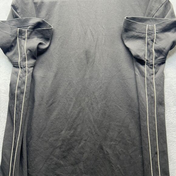 Bugatchi Quarter Zip Polo Shirt Mens Large Black Cotton Short Sleeve Stitch - Picture 6 of 10